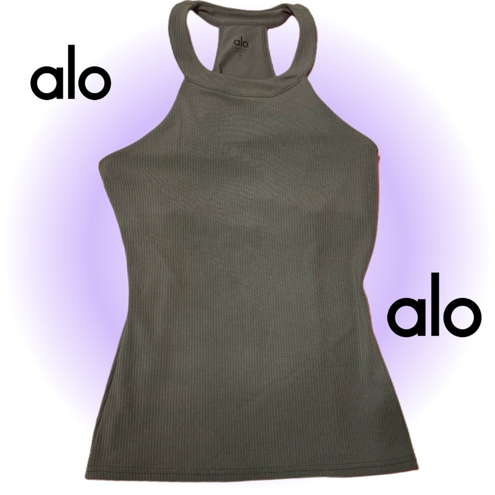 ALO Yoga • RIBBED INSIGHT TANK Grey - SMALL S